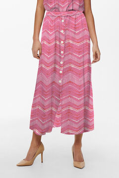 Springfield Long printed skirt pink