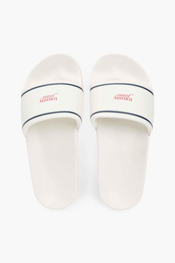 Tommy Jeans Chanclas tipo pala marfil