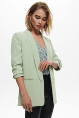Only Blazer de manga a 3/4 com lapelas bege