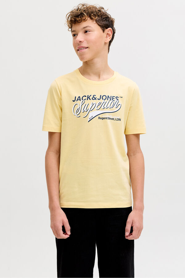 Jack & Jones Junior  Camiseta manga corta logo amarillo