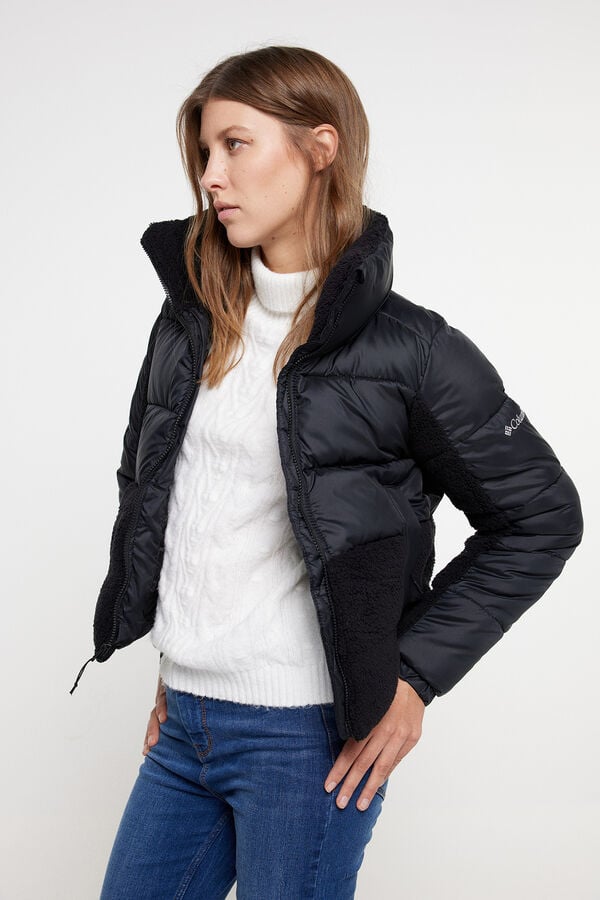 Springfield Wattierte Hybrid-Jacke aus Sherpa-Fleece Columbia Leadbetter Point™ für Damen schwarz