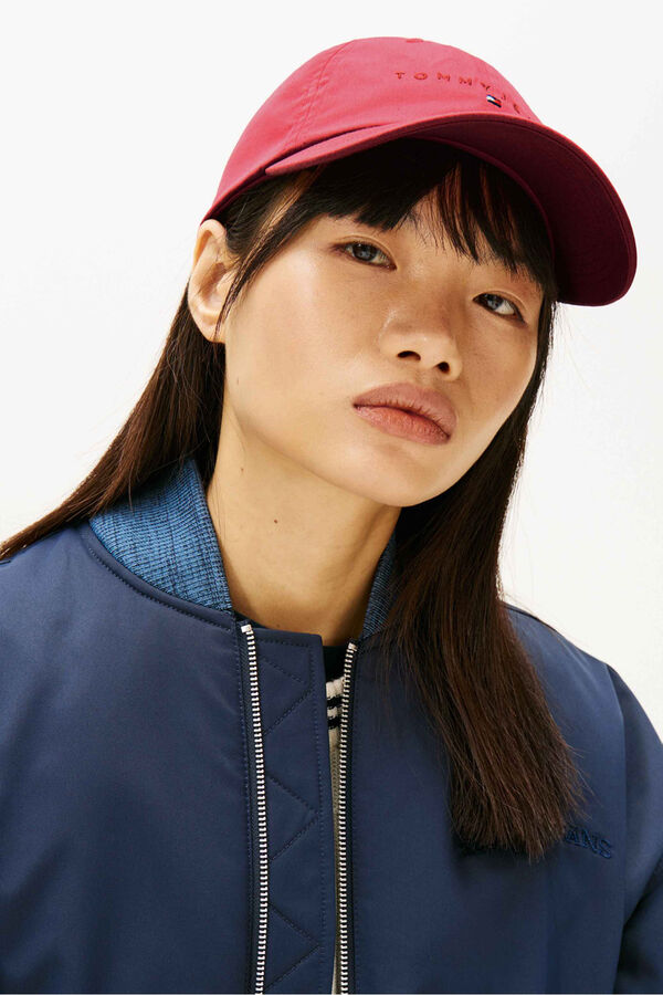Tommy Jeans Gorra Tommy Jeans con logotipo frontal rosa