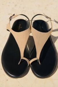 Springfield Suede-effect toe post sandal