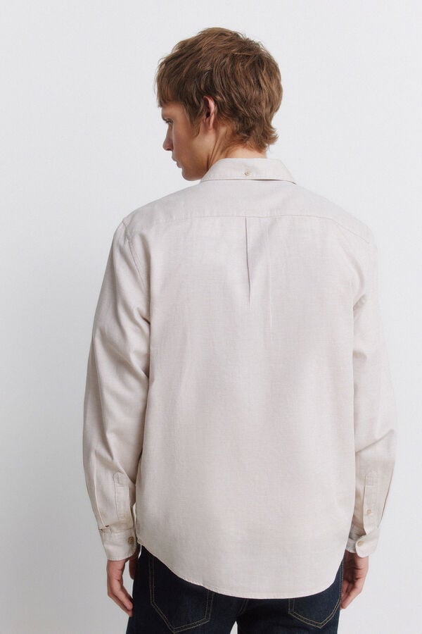 Springfield Camisa estructura beige