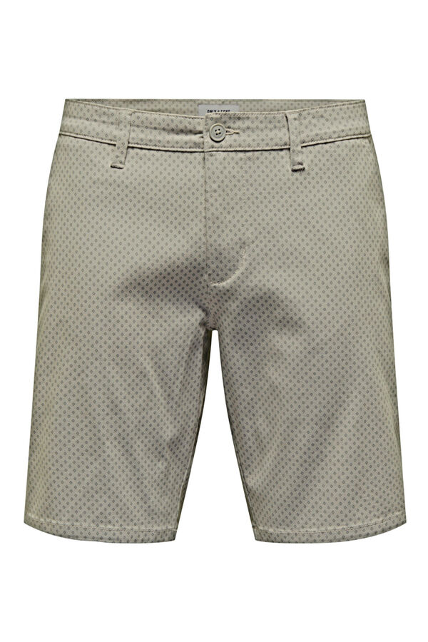 Springfield Micro-print Bermuda shorts zelena