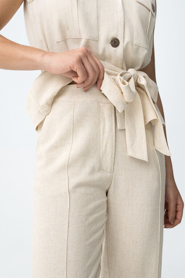 Tiffosi Pantal&oacute;n corte regular beige