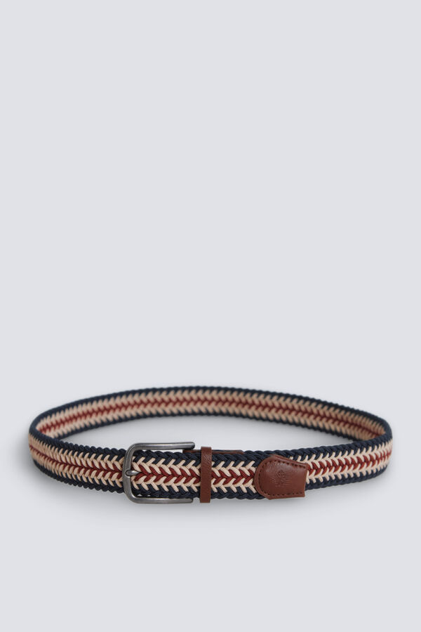Springfield Multicoloured braided belt blue