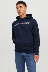 Jack & Jones Sudadera logo capucha azul