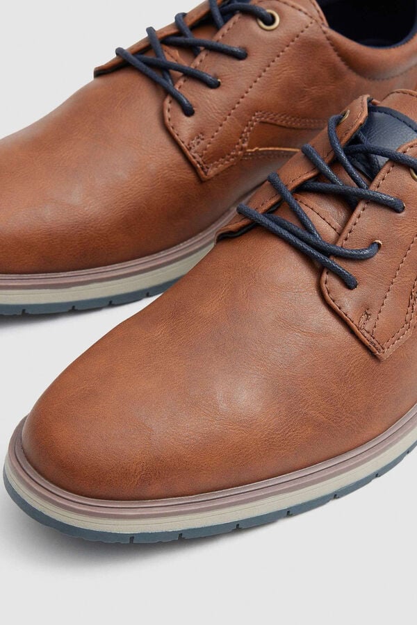 Springfield Zapato Clasico Blucher Detalle marrón oscuro