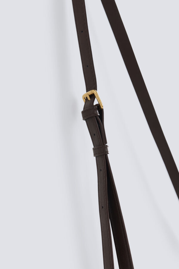 Springfield Faux suede crossbody nude