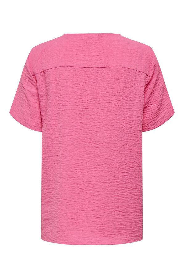 Springfield Blusa decote bico rosa