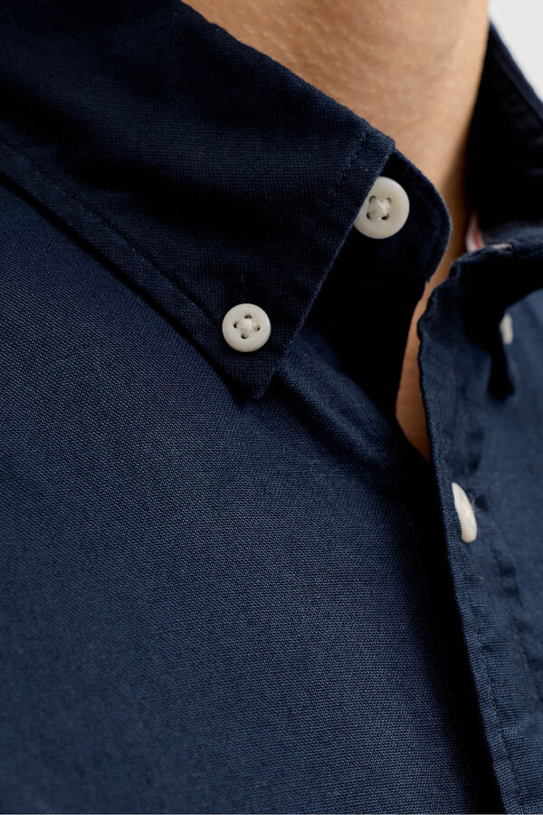 JJ REBEL Short sleeve oxford shirt blue