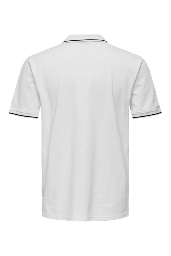 Only & Sons Short-sleeved polo shirt white