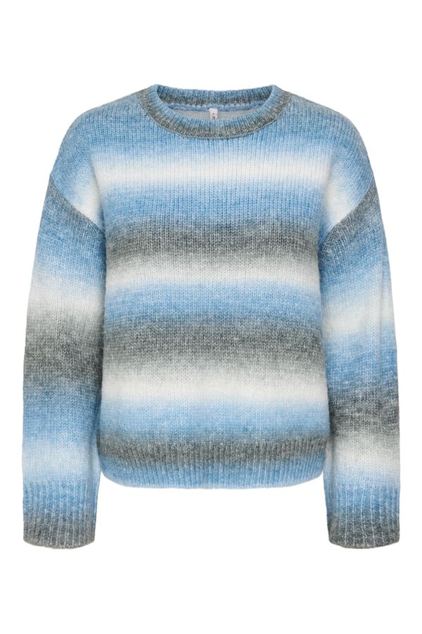 Only Tie-Dye-Pullover mit Rundhalsausschnitt Blau
