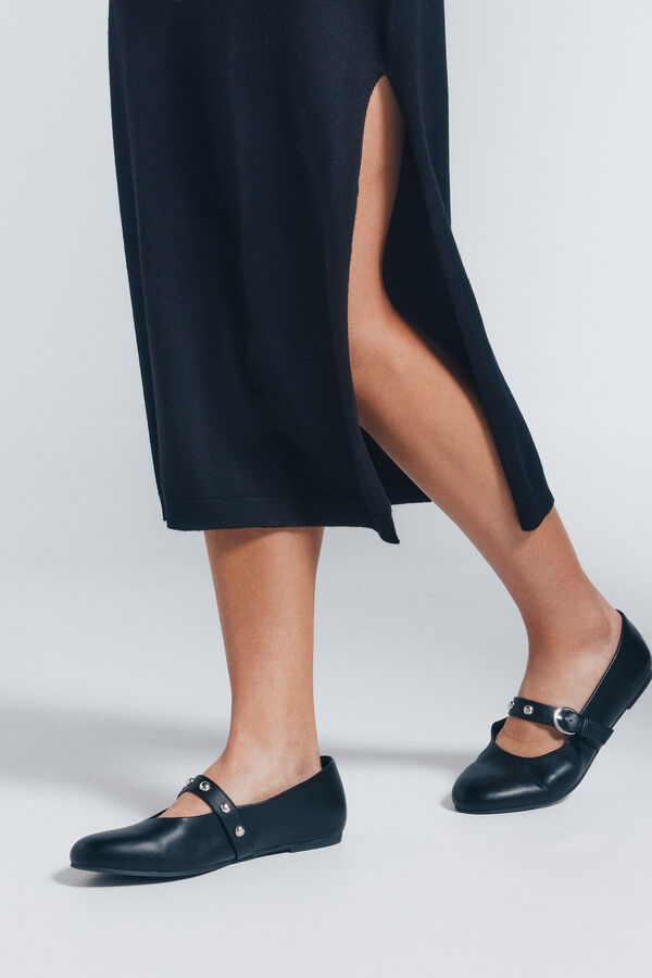 Springfield Jersey-knit midi dress black