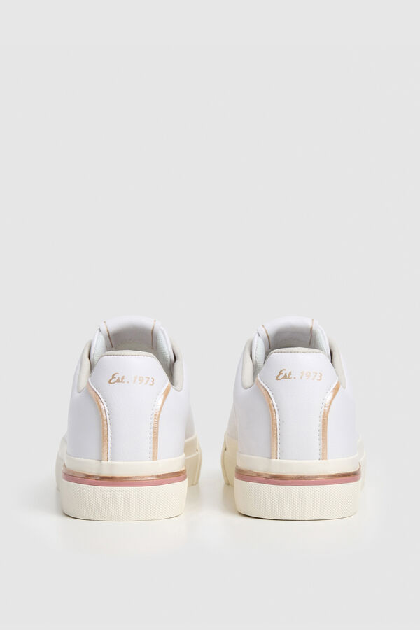 Pepe Jeans Platform trainers with logo blanc