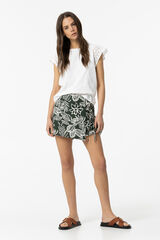 Springfield Printed Shorts Skirt with Bows brown