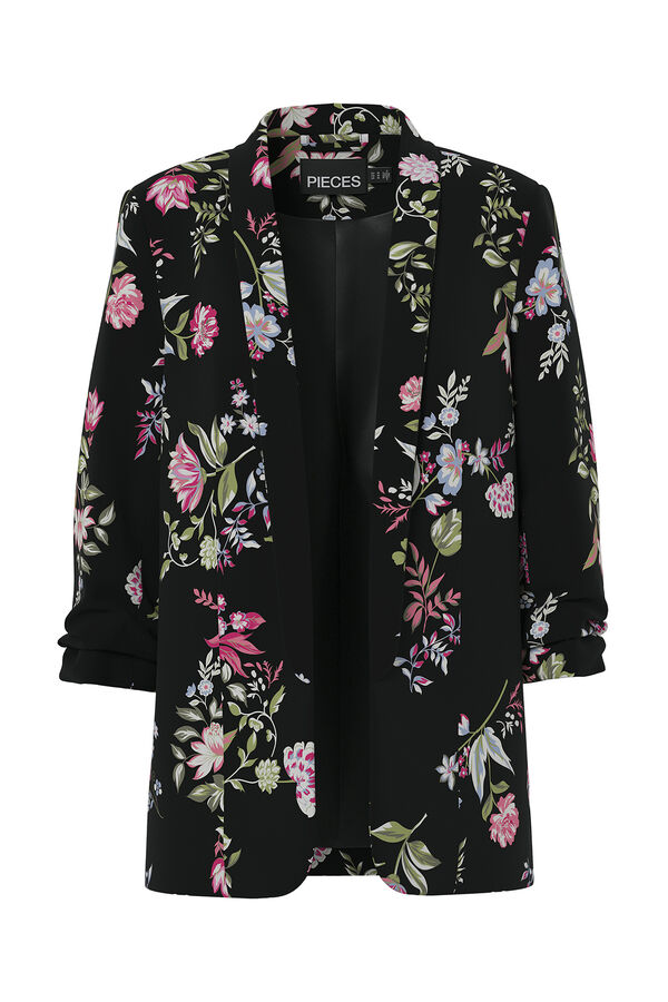 Pieces Blazer con mangas 3/4 negro