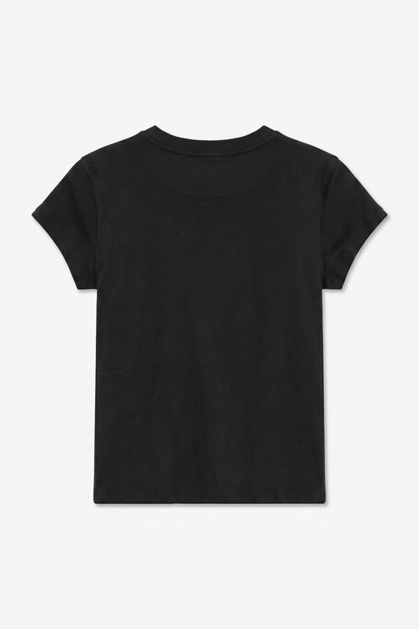 Topshop Basic short sleeve top black