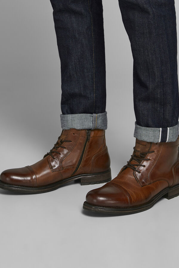 Springfield Leather track sole boot nijanse braon