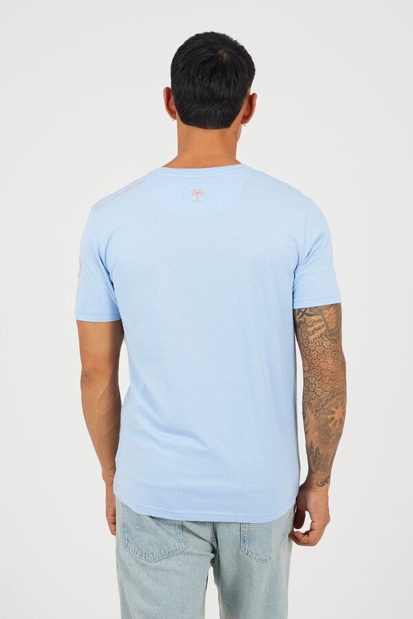 Brave Soul Printed short sleeve T-shirt blue