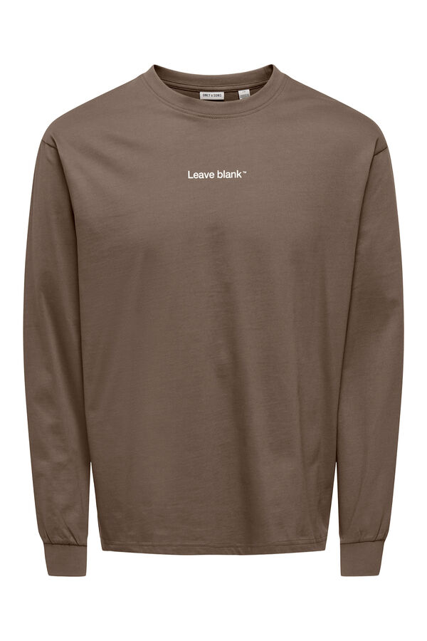 Only & Sons Printed long sleeve T-shirt nude