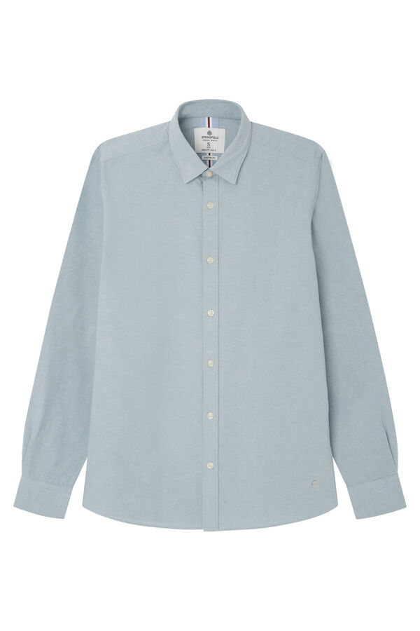 Springfield Pinpoint shirt with elbow patches mallow