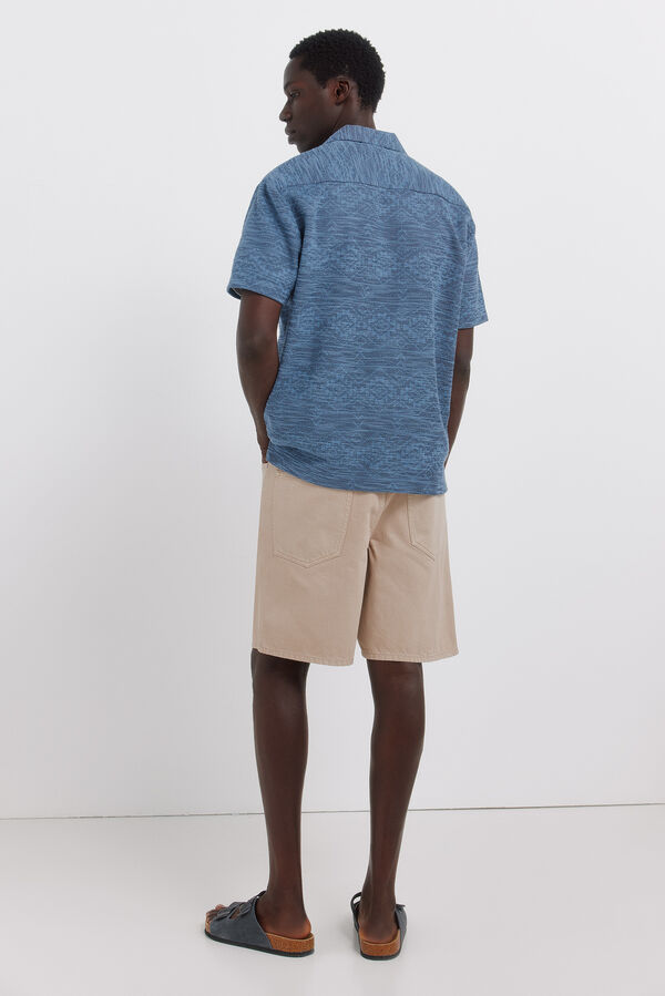 Springfield Washed straight fit Bermuda shorts nude