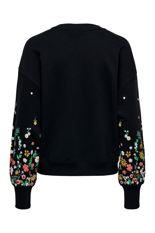 Only Sudadera cuello redondo negro