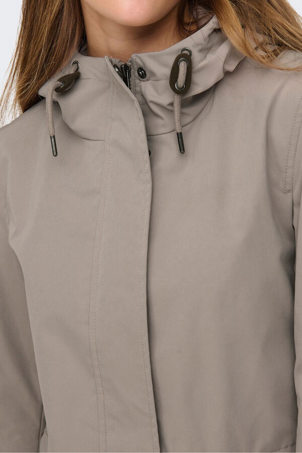 Only Hooded parka brown