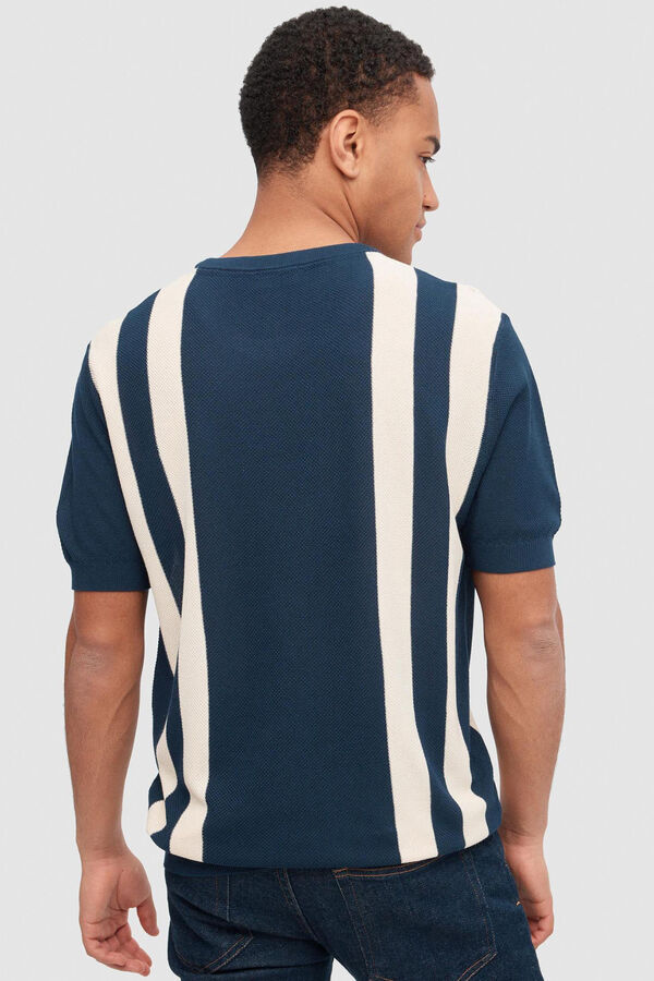 Springfield Striped jersey-knit T-shirt intenzivnoplava