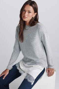 Springfield Lace two-fabric hem jumper