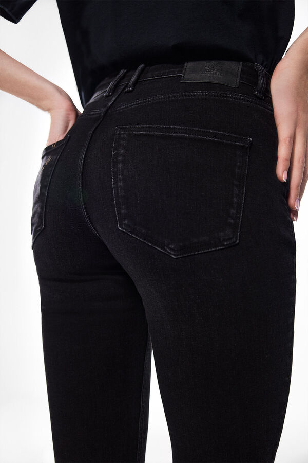 Springfield Jeans Slim Cropped preto