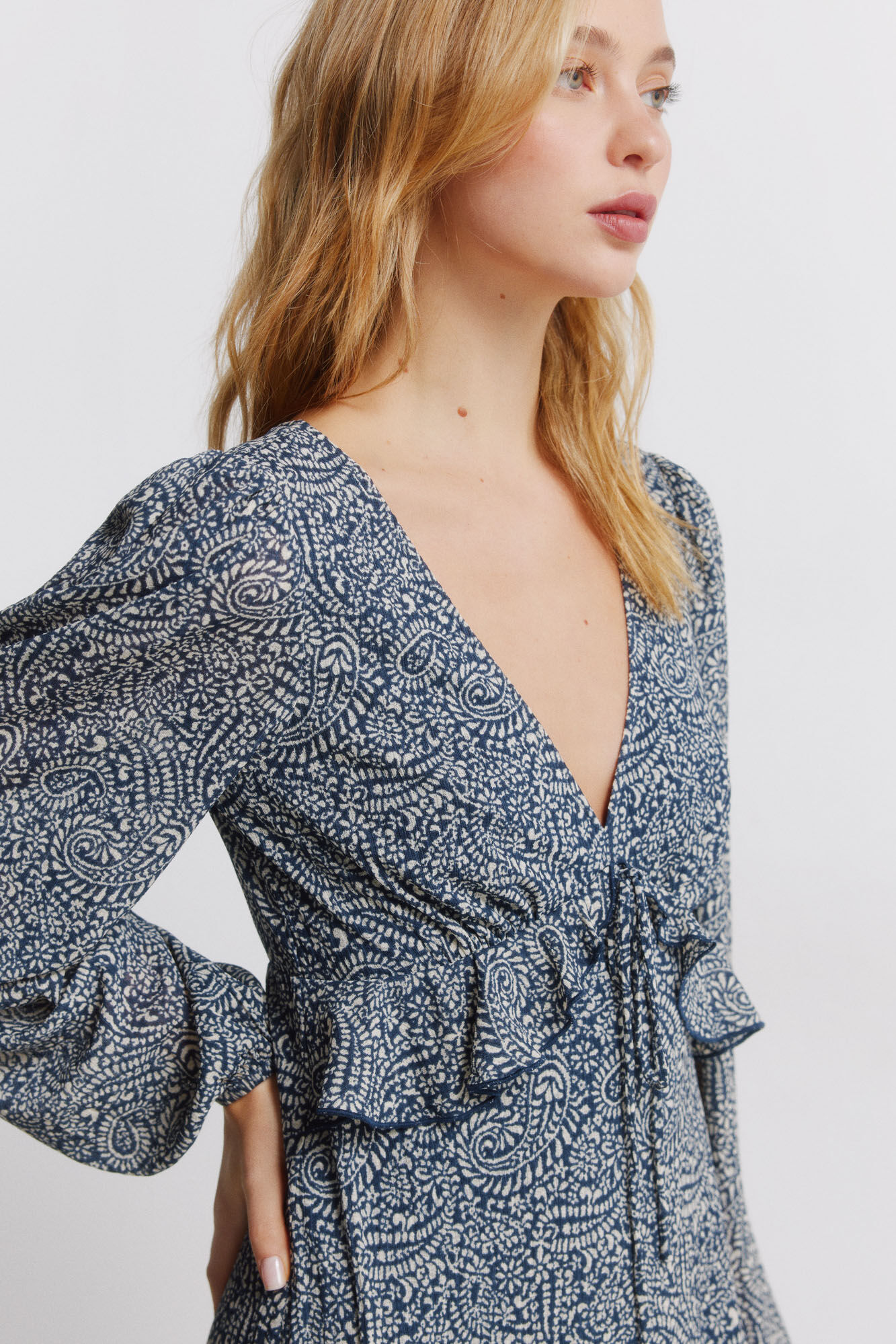 Springfield Midi dress with ruffle waist