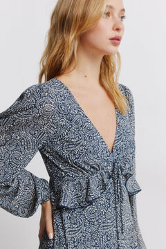 Springfield Vestido midi volante cintura