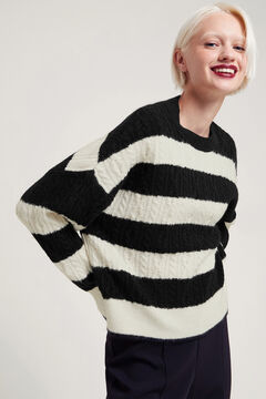 Springfield Cable knit jumper black