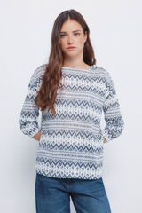 Springfield linen effect printed T-shirt printed