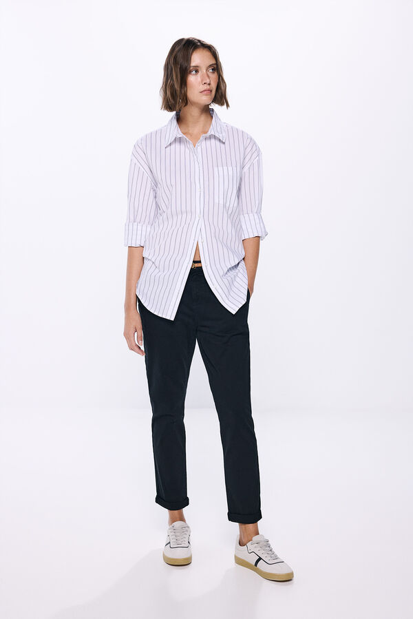 Springfield Pamučne chino hlače Crna