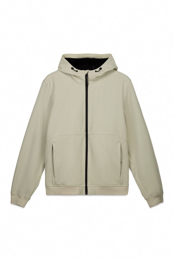 Springfield Softshell jacket with hood nude