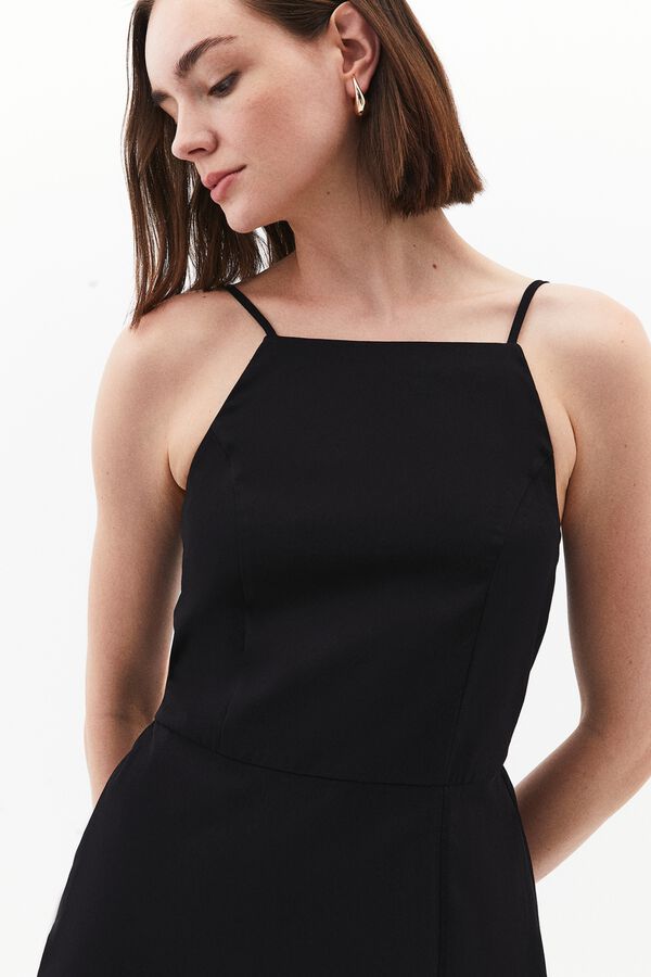 Oxxo Halterneck maxi dress with slit black