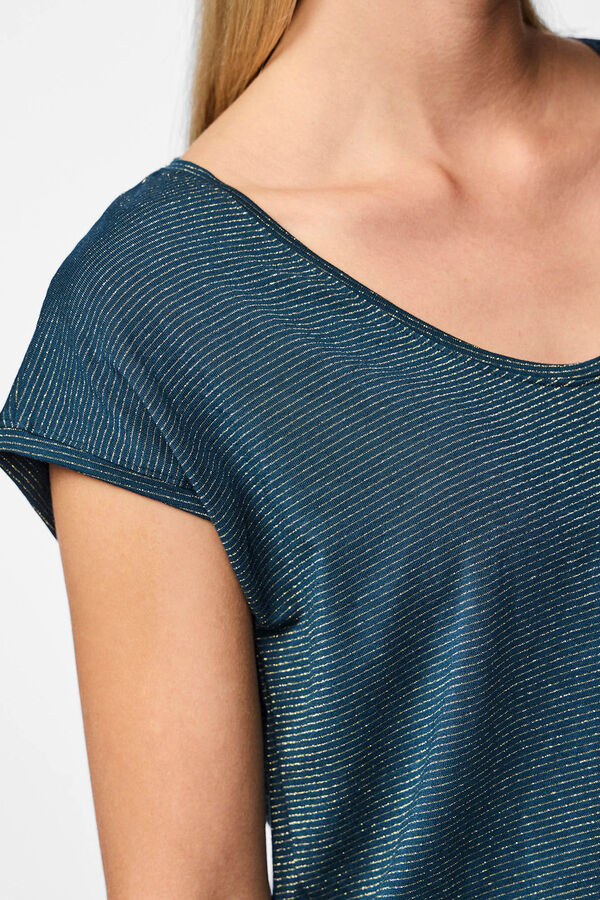 Pieces Camiseta lurex pico azul