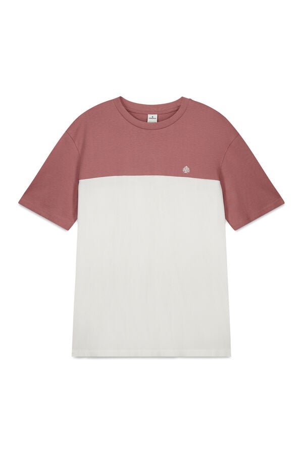 Springfield Color block T-shirt pink