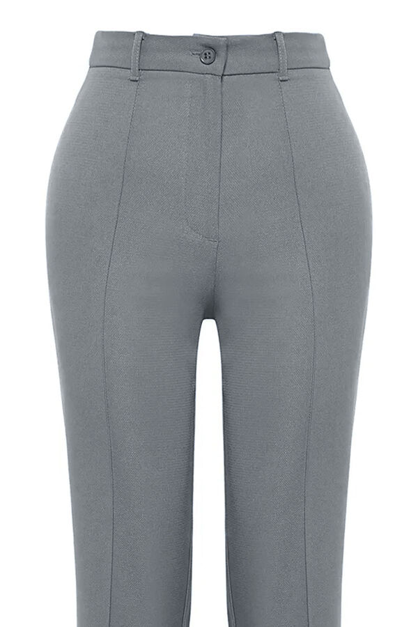 Trendyol Pantal&oacute;n cintura alta verde