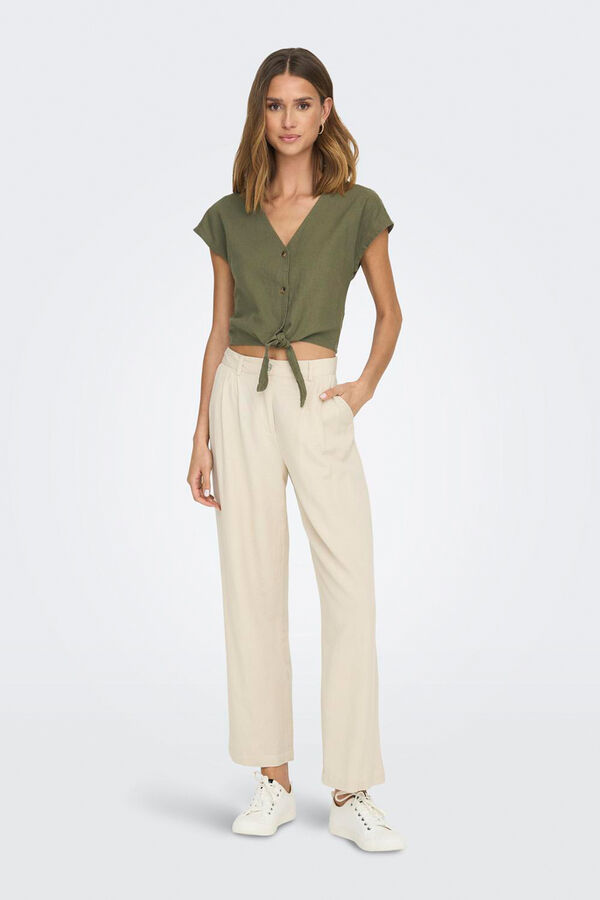 JDY short sleeve shirt beige