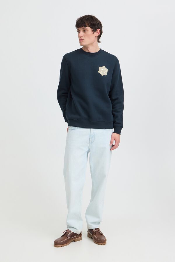 Blend Round neck sweatshirt bleu