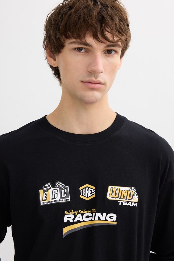 Inside Oversize long sleeve T-shirt black