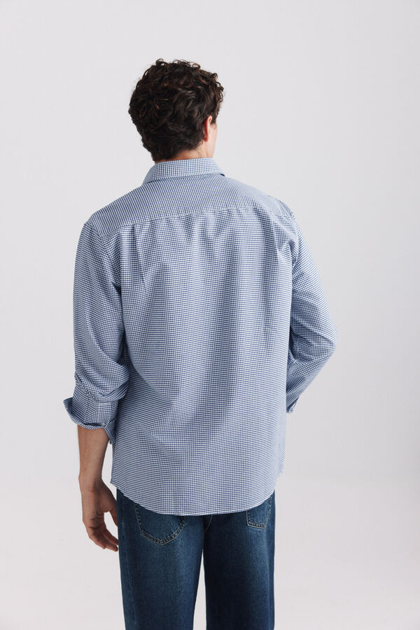 Springfield Gingham oxford shirt blue