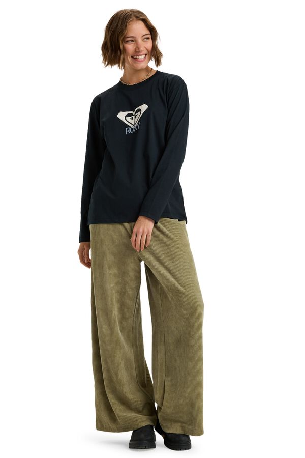 Roxy Round neck long sleeve T-shirt black