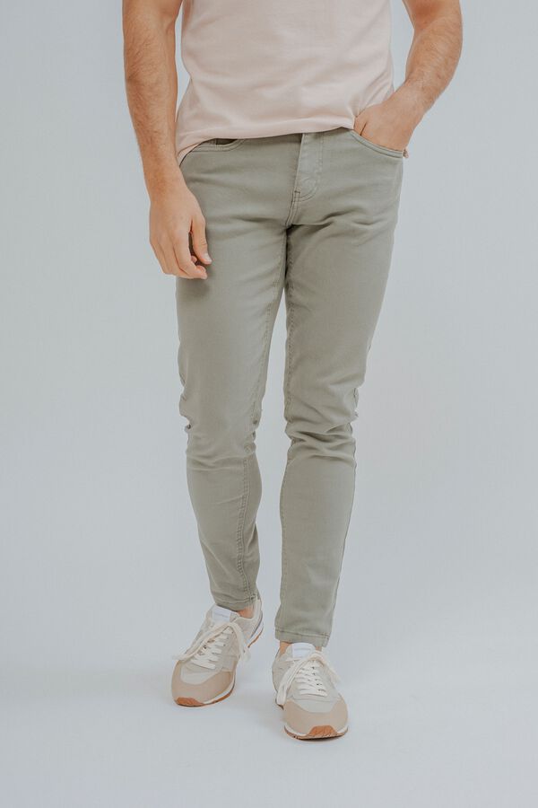 Celopman Pantal&oacute;n 5 bolsillos slim verde
