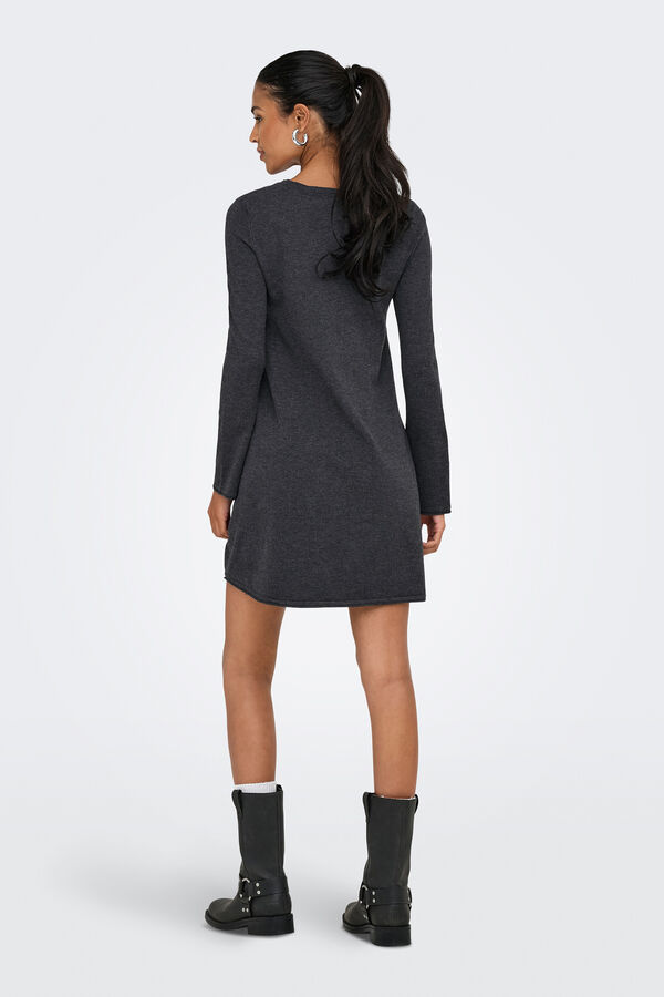 Only Vestido curto com manga compridas cinzento